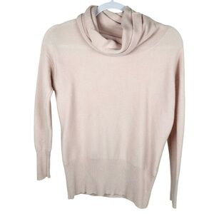 Kier + J Blush Pink 100% Cashmere Turtleneck Long Sleeve Pullover Sweater Small